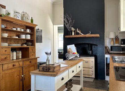 kitchen dining space laundry