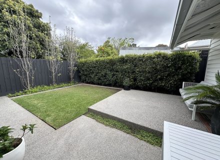 garden established pool backyard