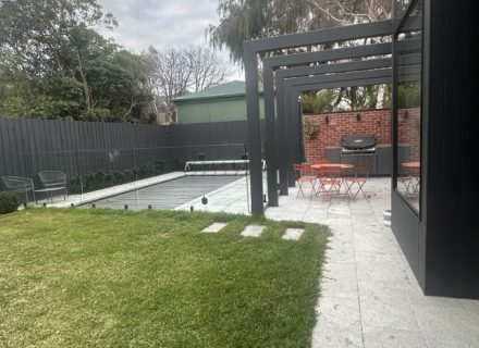 outdoor area backyard garden established pool